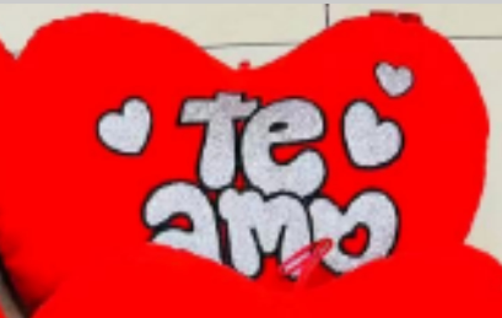 Llavero corazón Te Amo glitter 12cm