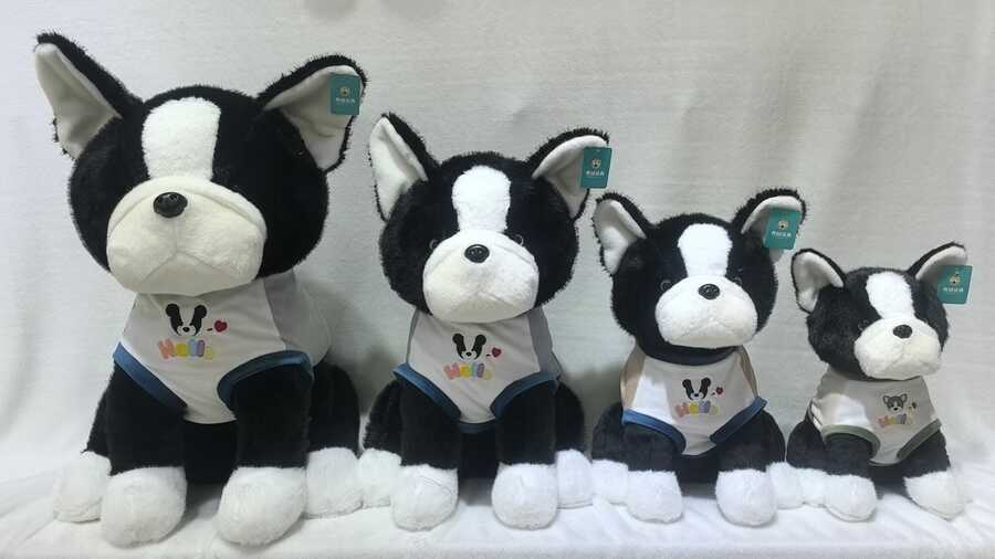 Peluche bulldog francés con ropa 45cm