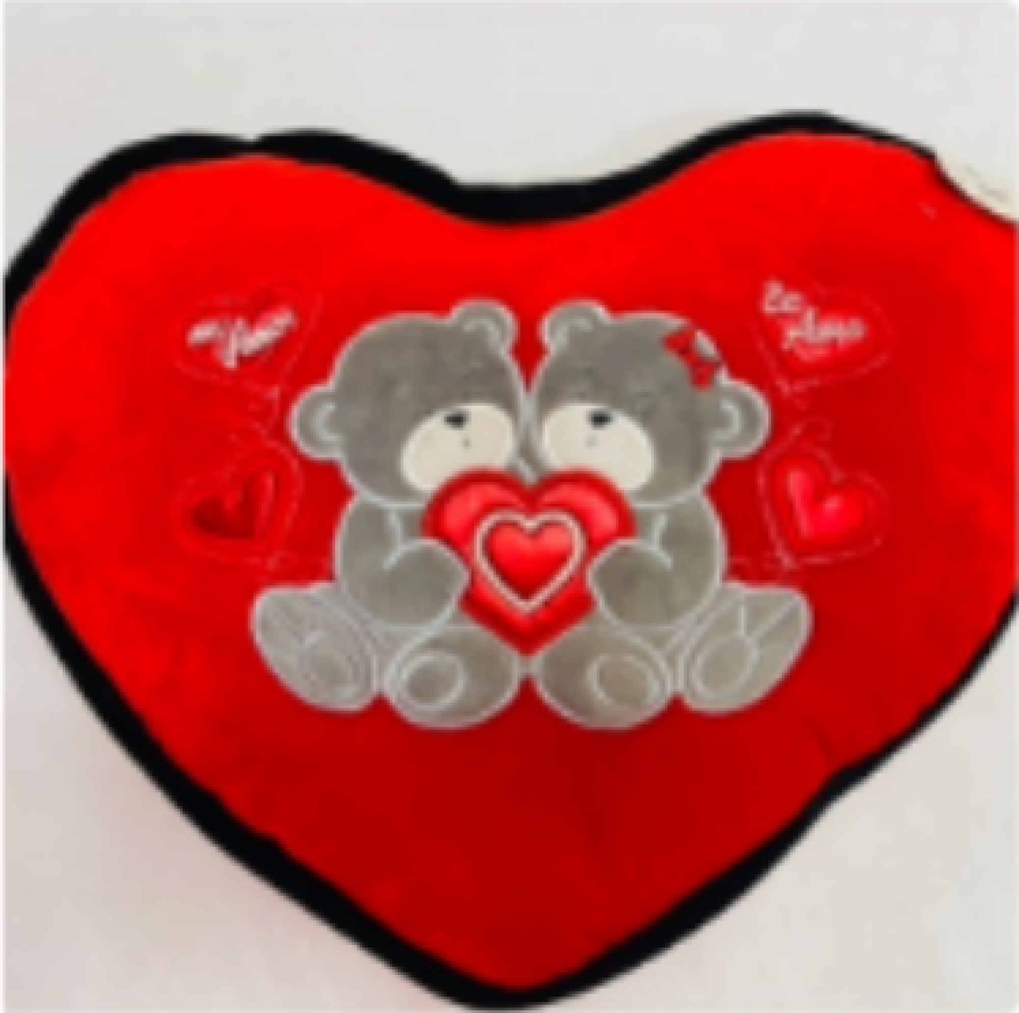 Almohada corazón con dos ositos abrazándose 35cm