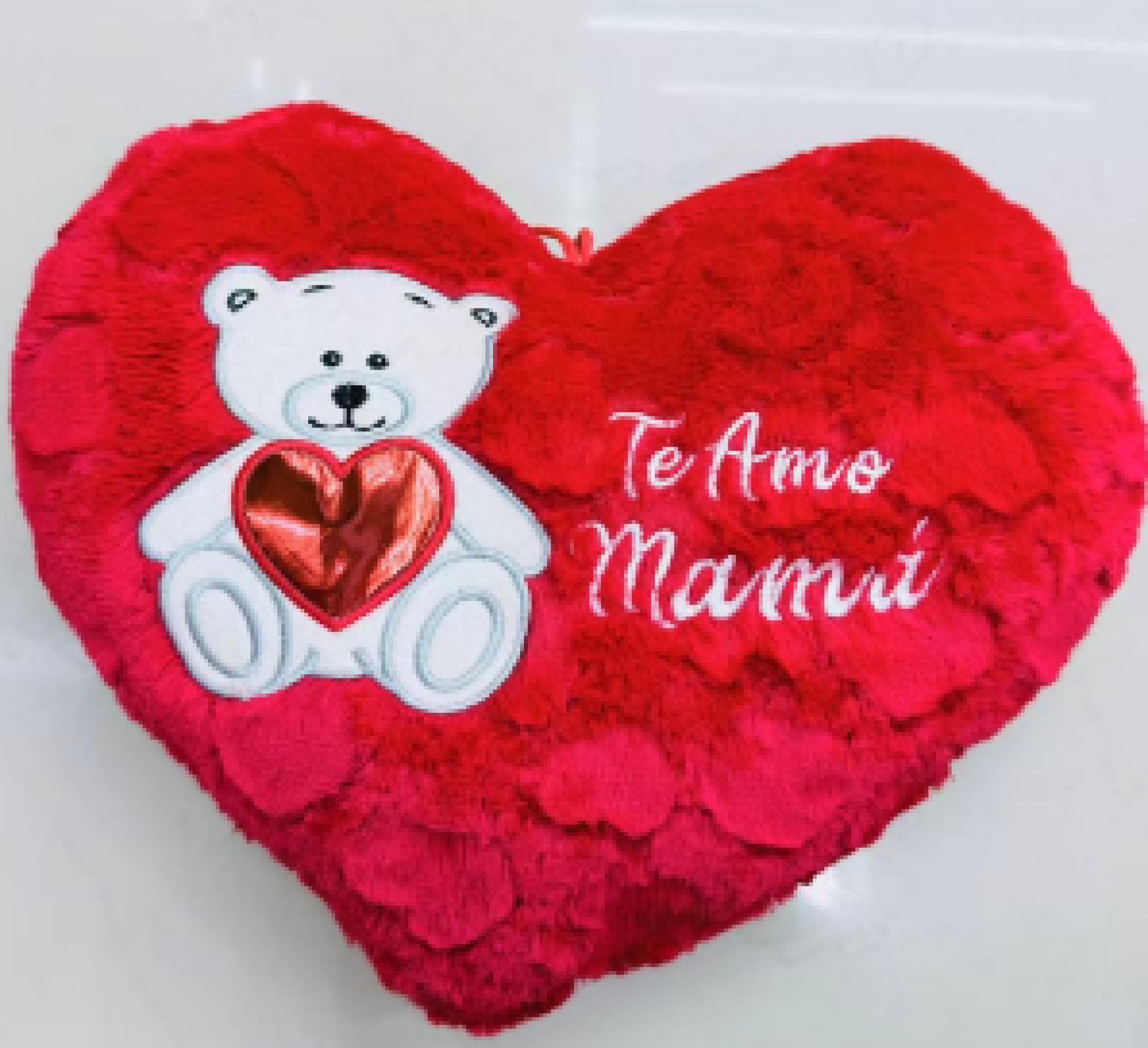 Almohada corazón Te Amo Mamí con osito 35cm