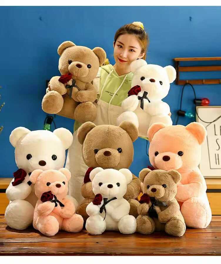 Oso con rosas 40cm
