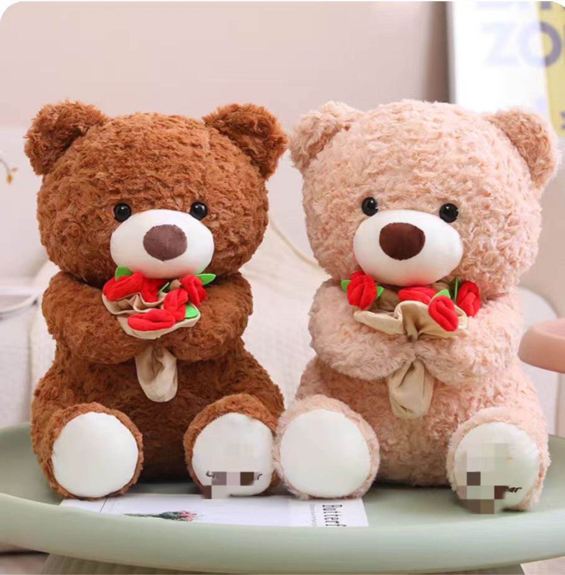 Oso con flor abrazable 45cm