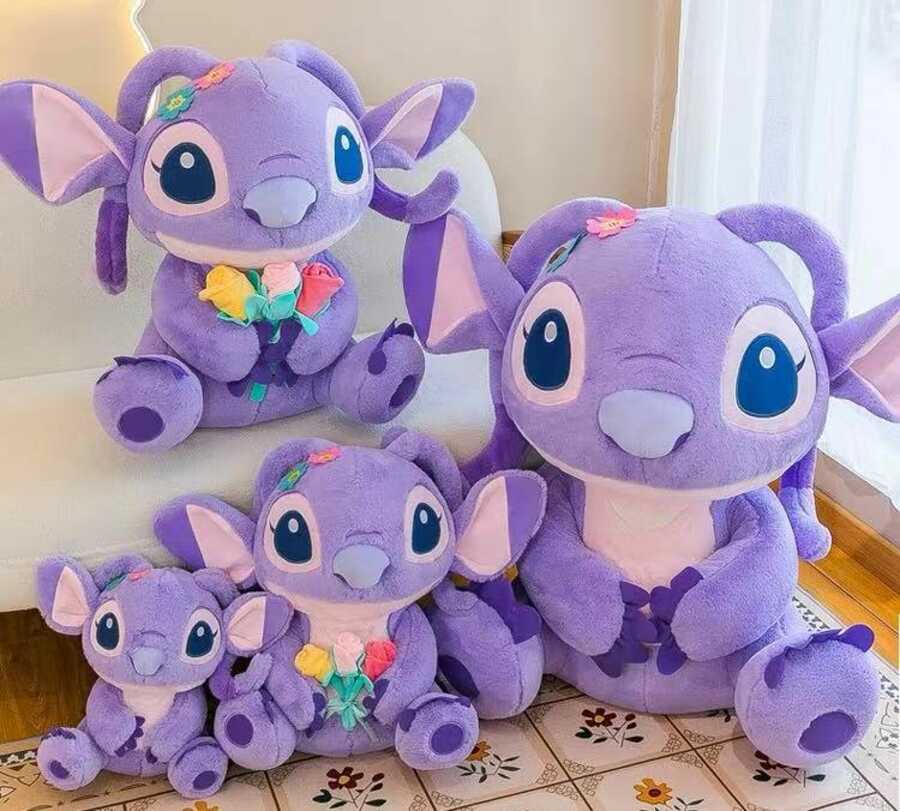 Stitch con flores 35cm