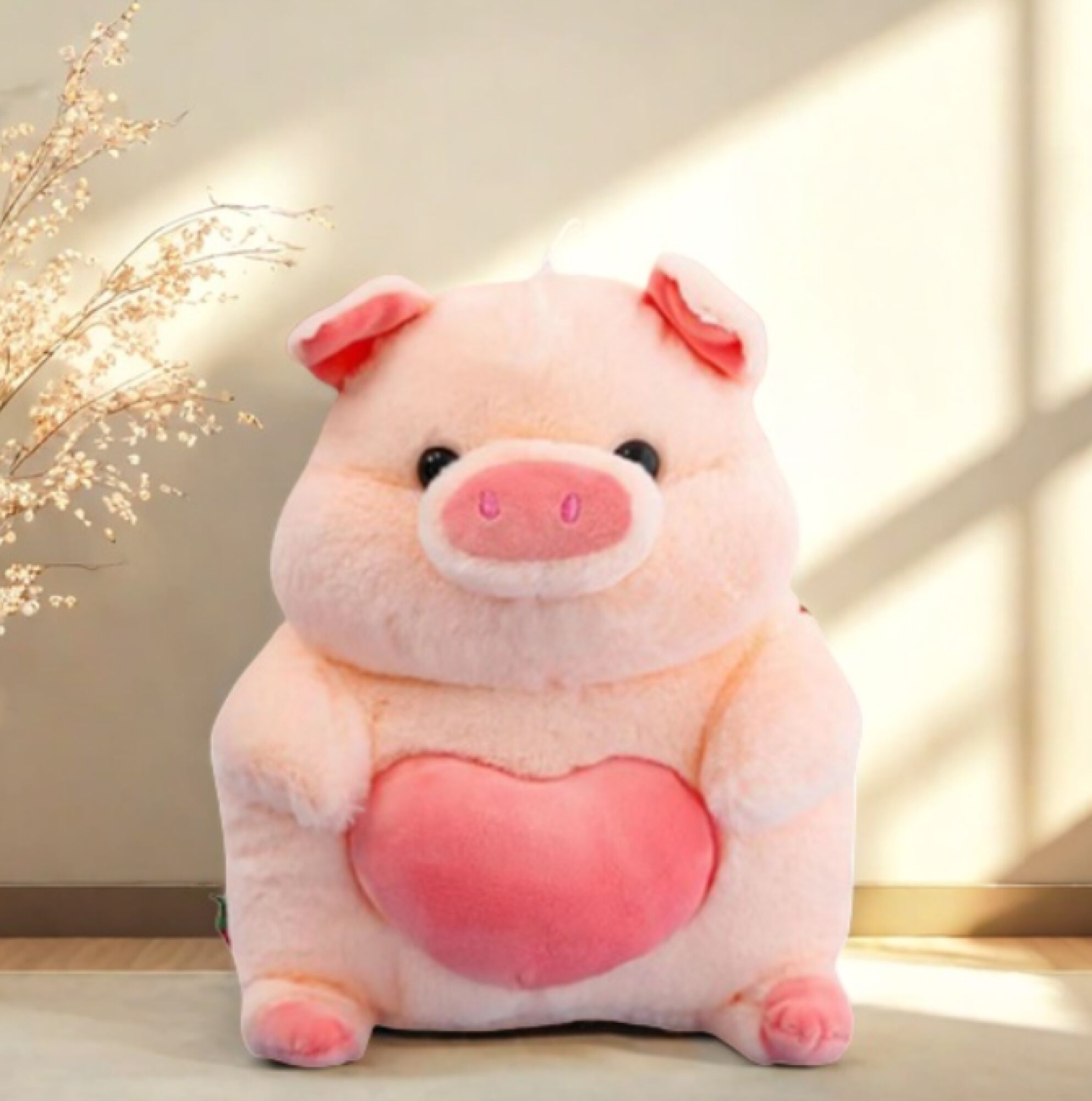 Chanchito con corazón 30cm
