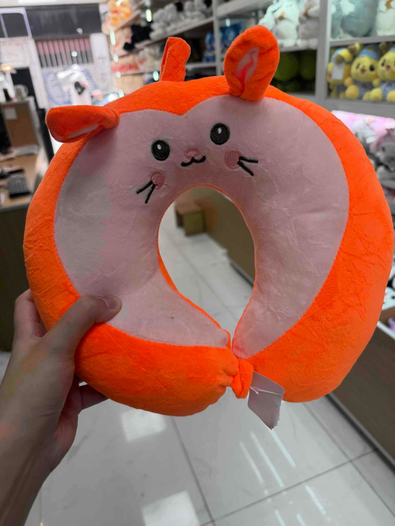 Cuello Almohada Gatito Naranja