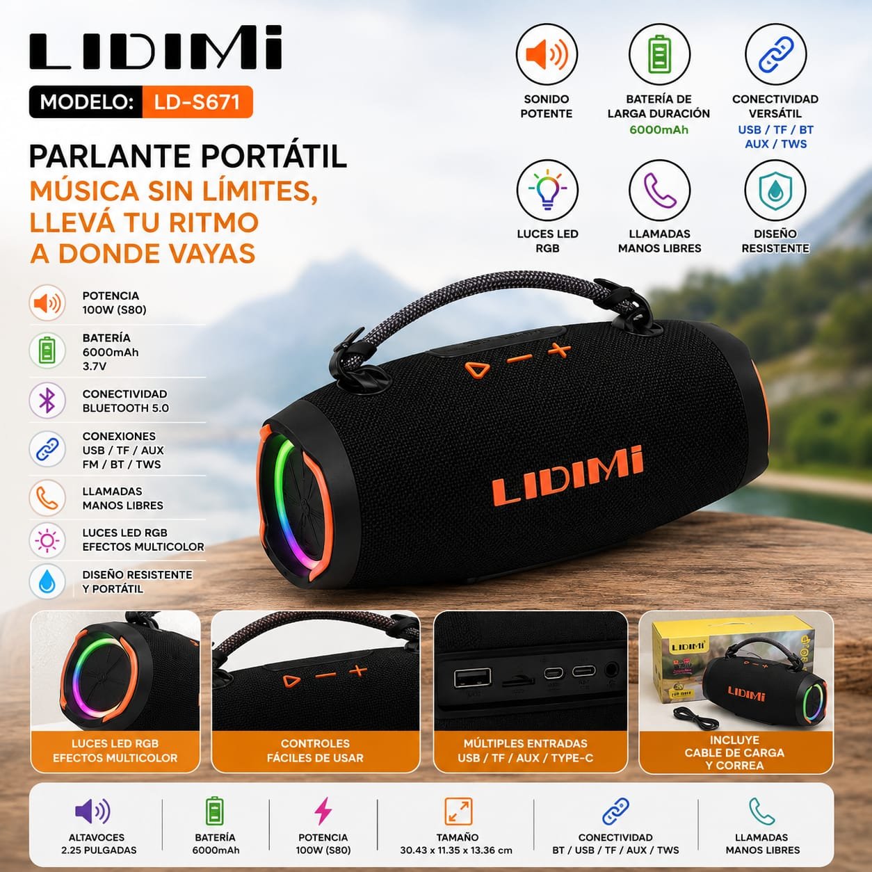 PARLANTE LIDIMI LD-S671