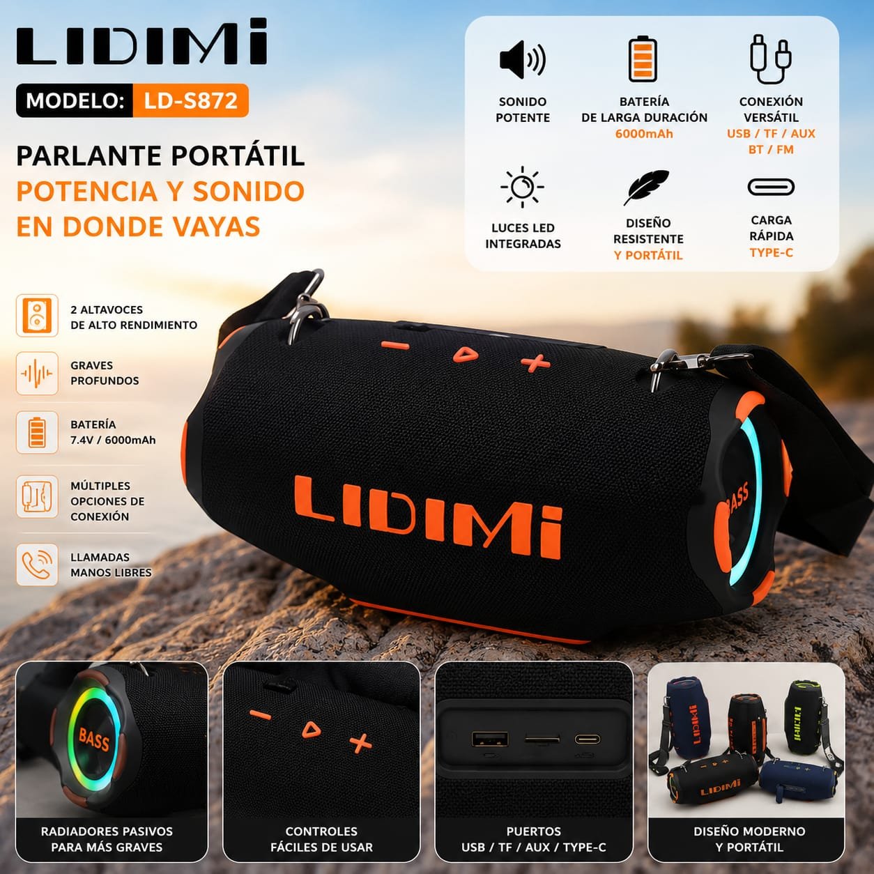 PARLANTE LIDIMI LD-S872