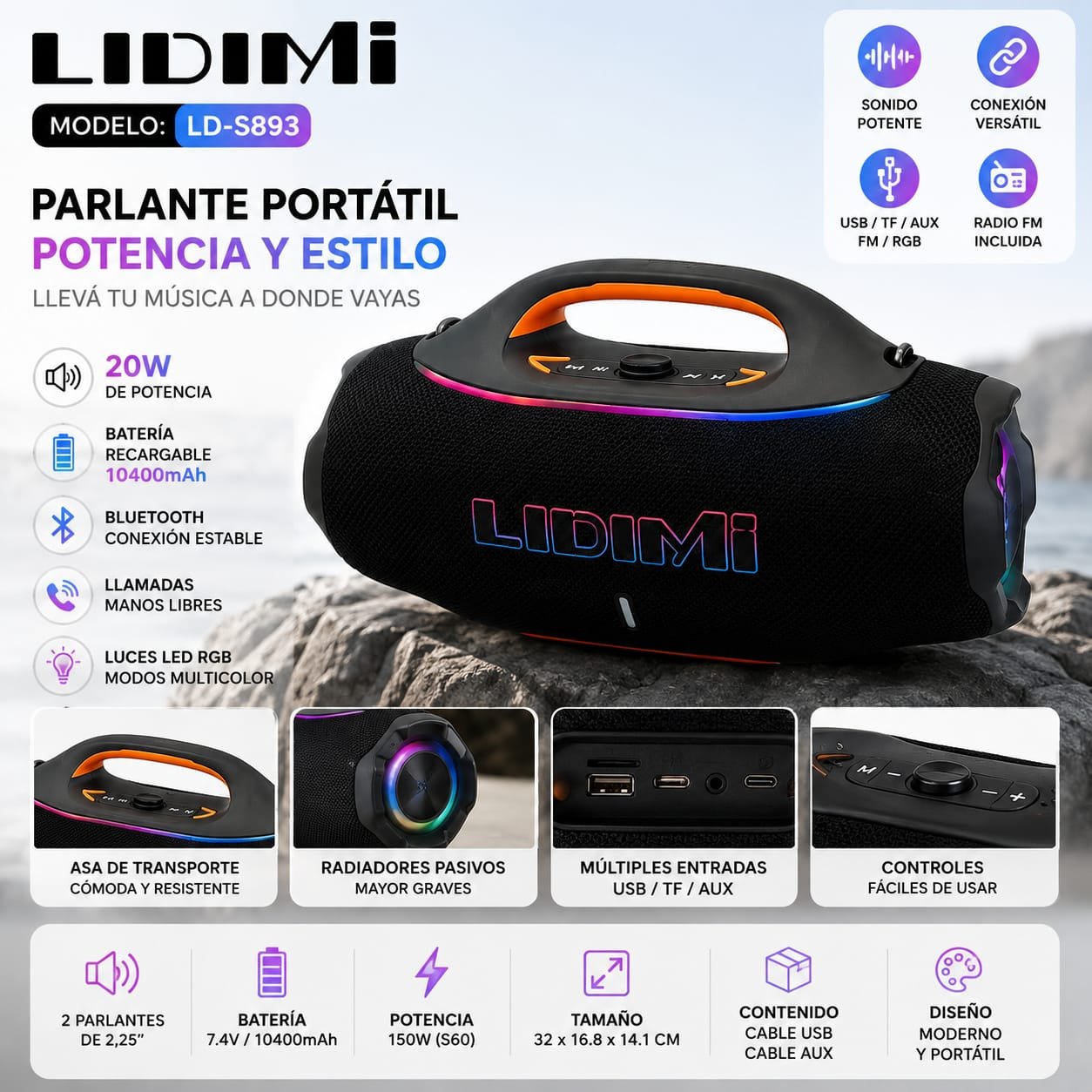 PARLANTE LIDIMI LD-S893