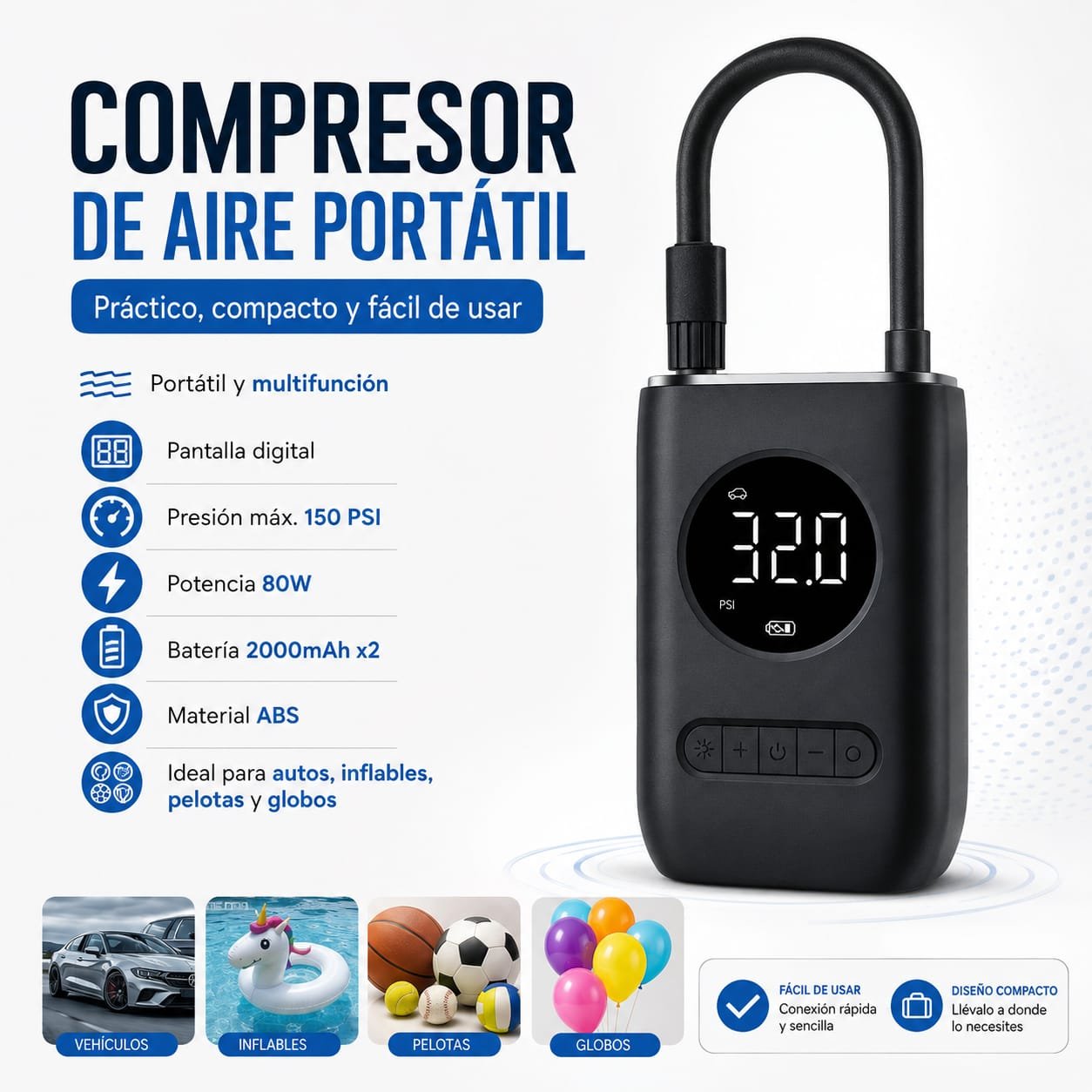 HS-12294 COMPRESOR PORTATIL 8644
