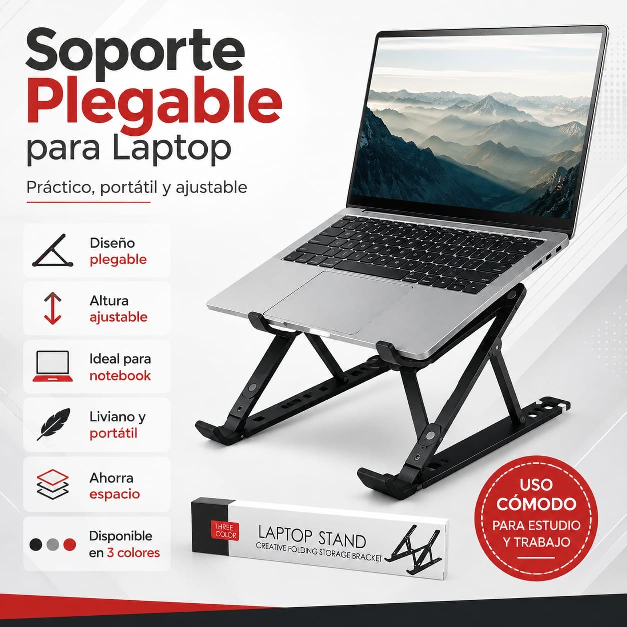 HS-12268 SOPORTE DE NOTEBOOK MTL TSV942