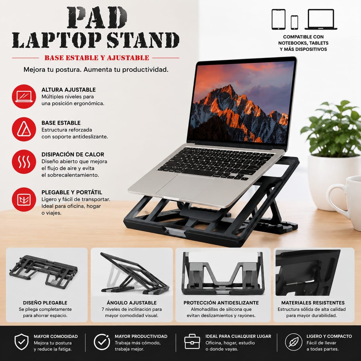 HS-12233 SOPORTE DE NOTEBOOK ZM-020