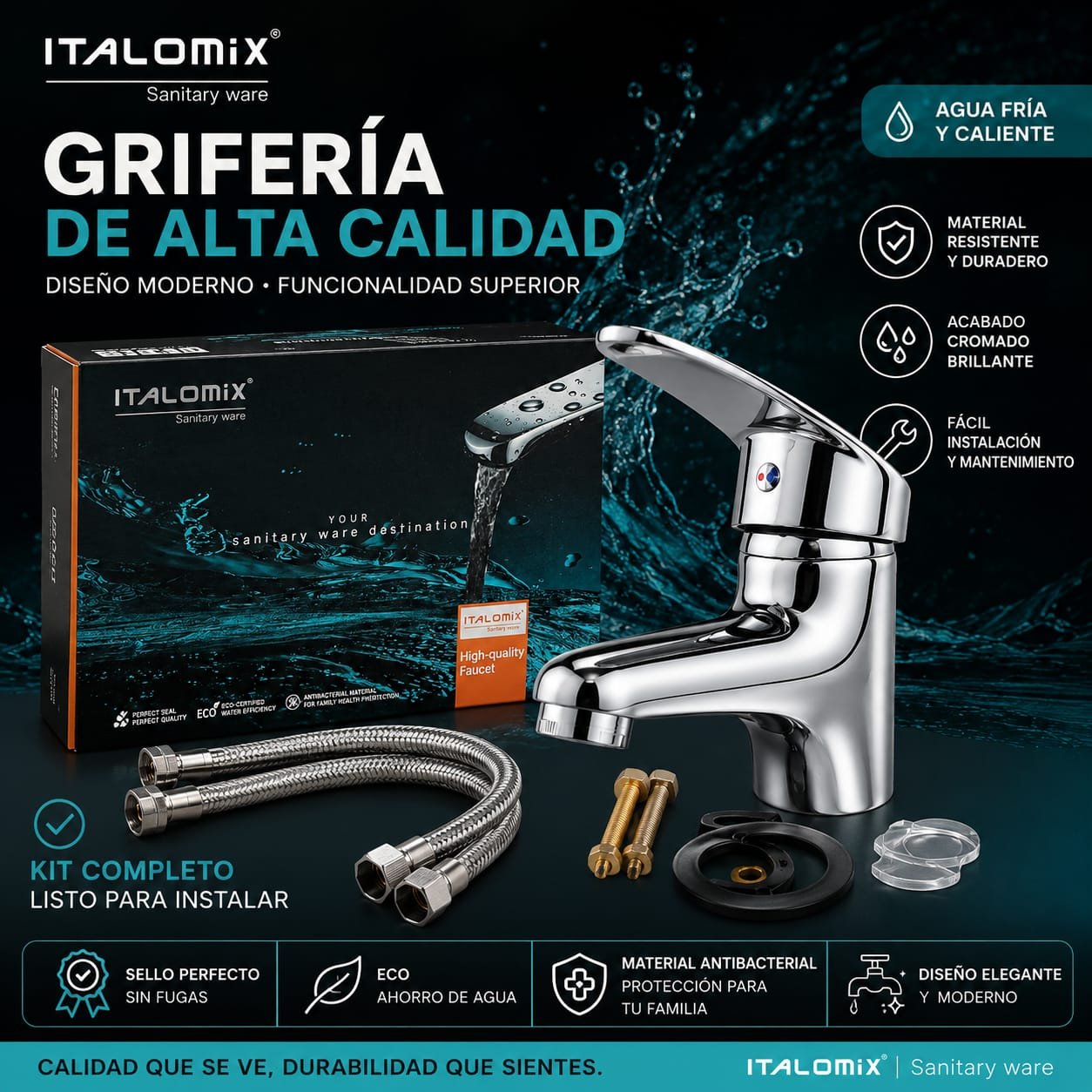 HS-12251 GRIFERIA MONOCOMANDO BAÑO CA-2701