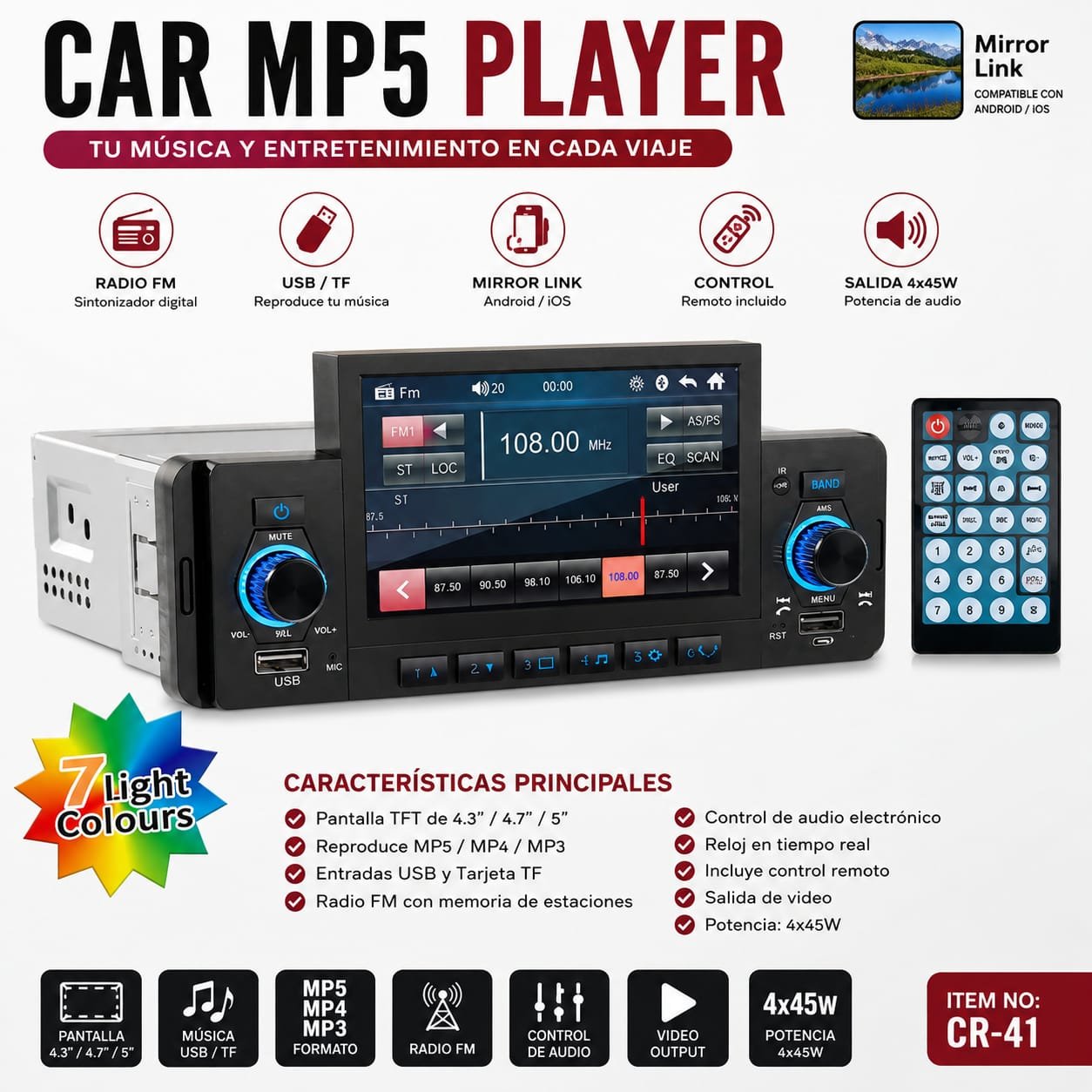 HS-12263 ESTEREO CON PANTALLA CR-41