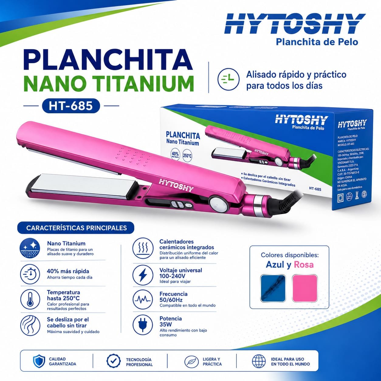 HS-12256 PLANCHA DE PELO HYTOSHY HT-685