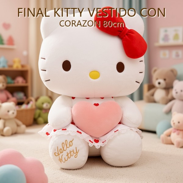 FINAL KITTY VESTIDO CON CORAZON 80cm