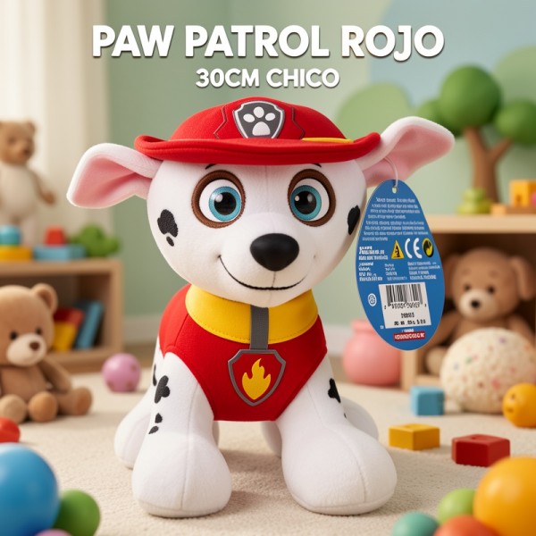 PAW PATROL ROJO 30CM CHICO