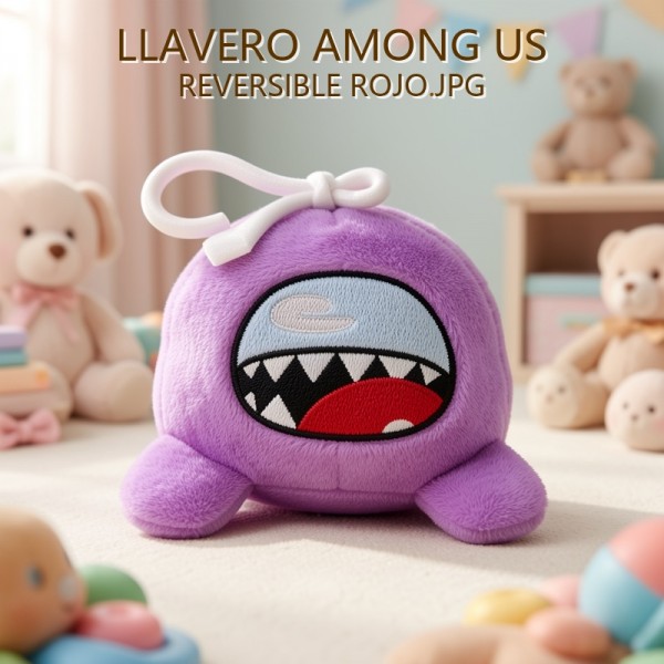 LLAVERO AMONG US REVERSIBLE ROJO