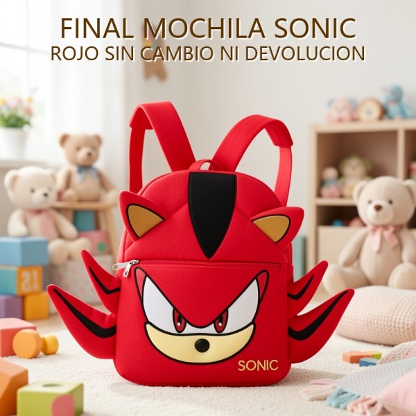 FINAL MOCHILA SONIC ROJO SIN CAMBIO NI DEVOLUCION