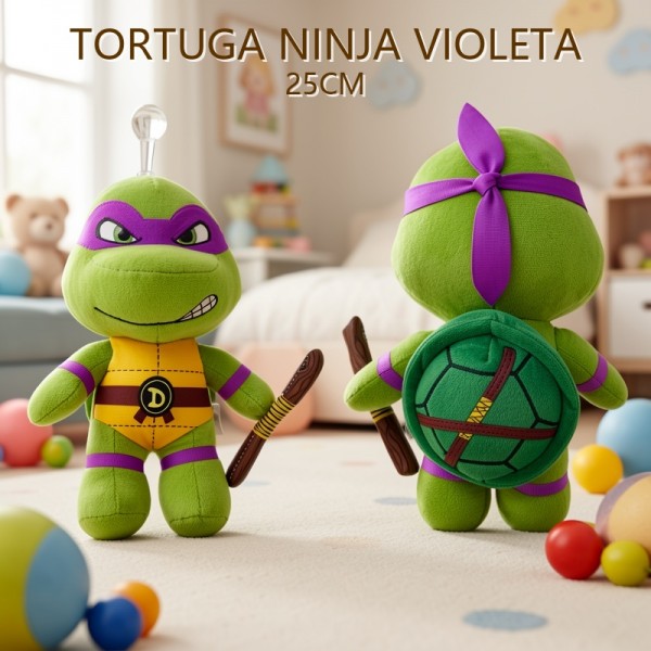 TORTUGA NINJA VIOLETA 25CM