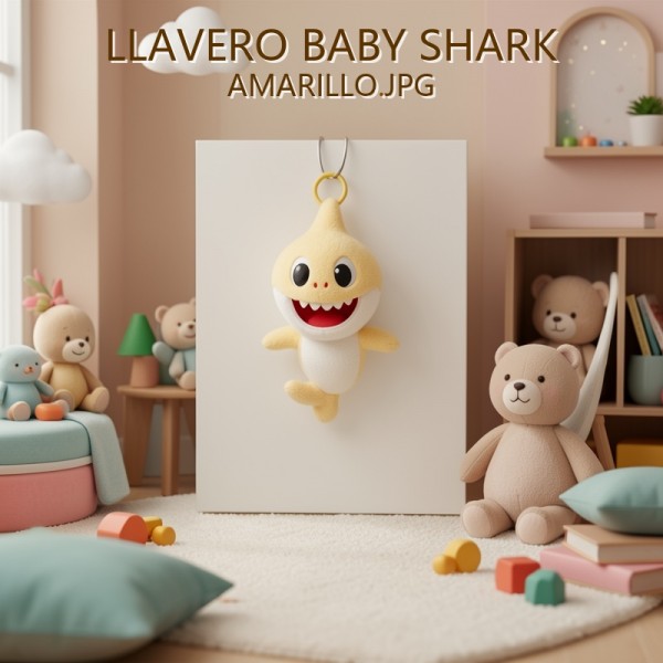 LLAVERO BABY SHARK AMARILLO