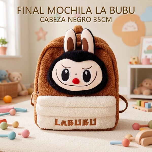 MOCHILA LA BUBU CABEZA NEGRO 35CM