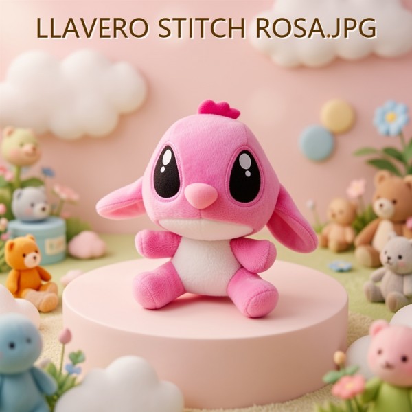 LLAVERO STITCH ROSA