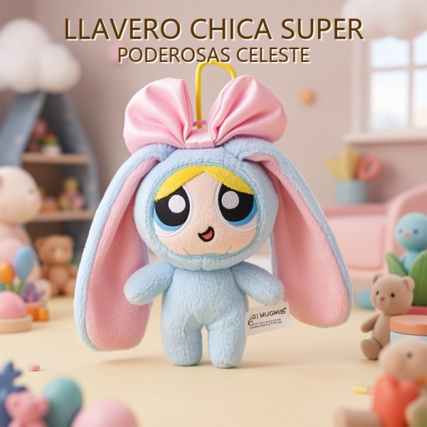 LLAVERO CHICA SUPER PODEROSAS CELESTE