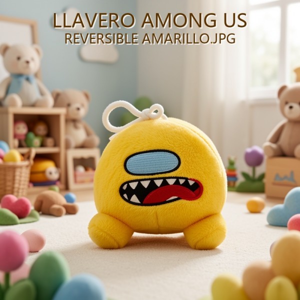 LLAVERO AMONG US REVERSIBLE AMARILLO