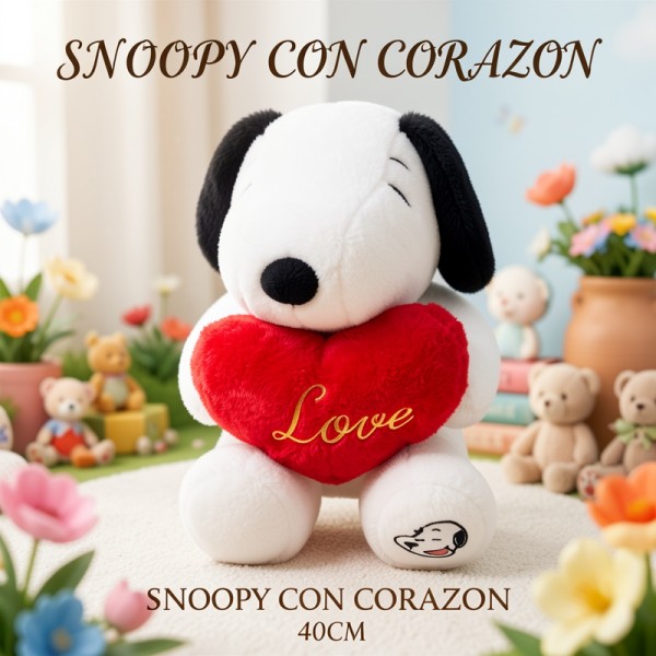 SNOOPY CON CORAZON 40CM