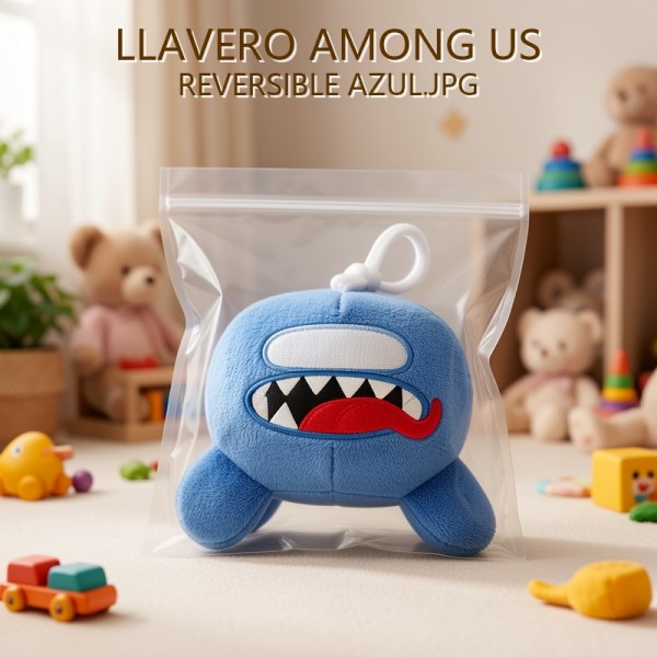 LLAVERO AMONG US REVERSIBLE AZUL