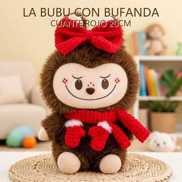 LA BUBU CON BUFANDA CUANTE ROJO 20CM