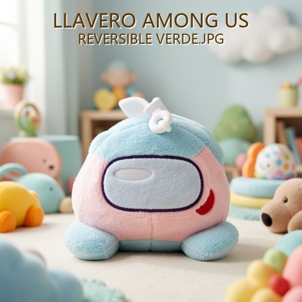 LLAVERO AMONG US REVERSIBLE VERDE
