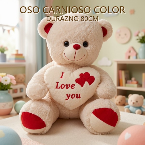 OSO CARINOSO COLOR DURAZNO 80CM