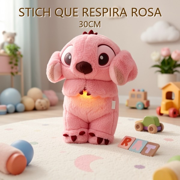 Stitch QUE RESPIRA ROSA 30CM