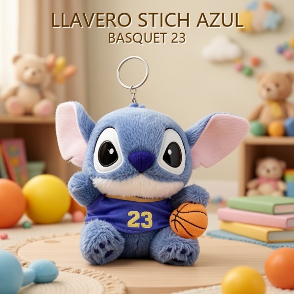 LLAVERO Stitch AZUL BASQUET 23