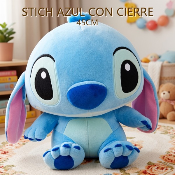 Stitch AZUL CON CIERRE 45CM