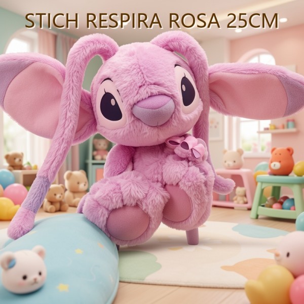 Stitch RESPIRA ROSA 25CM