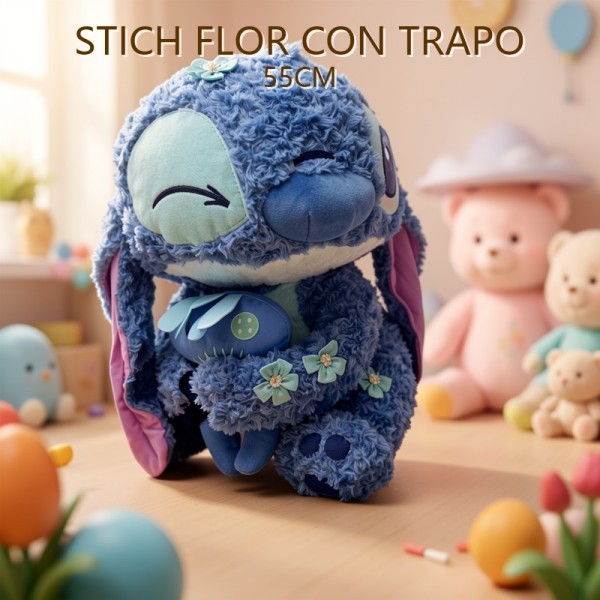 Stitch FLOR CON TRAPO 55CM