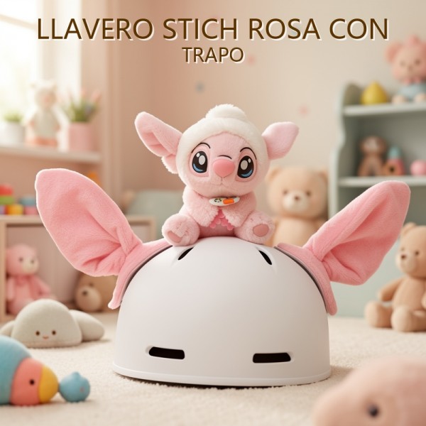 LLAVERO Stitch ROSA CON TRAPO