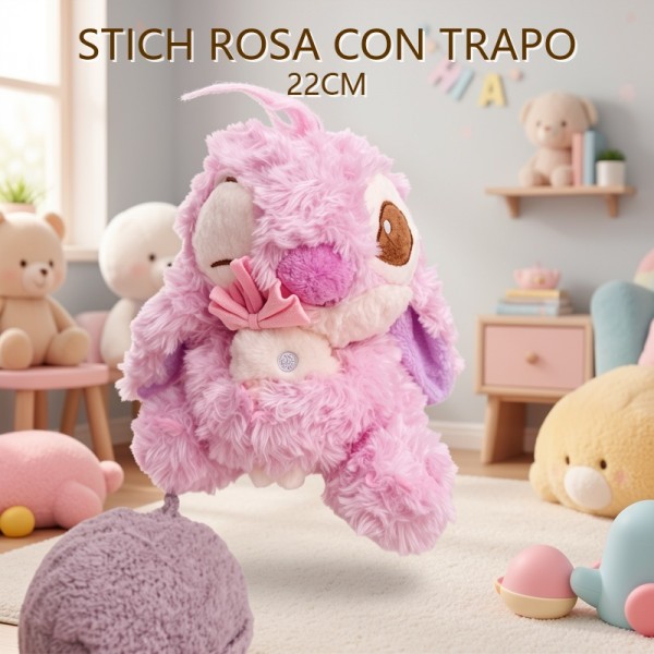 Stitch ROSA CON TRAPO 22CM