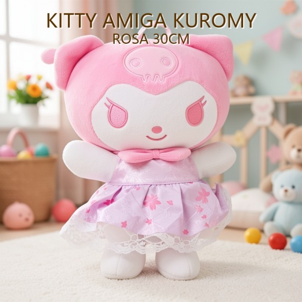 KITTY AMIGA Kuromi ROSA 30CM