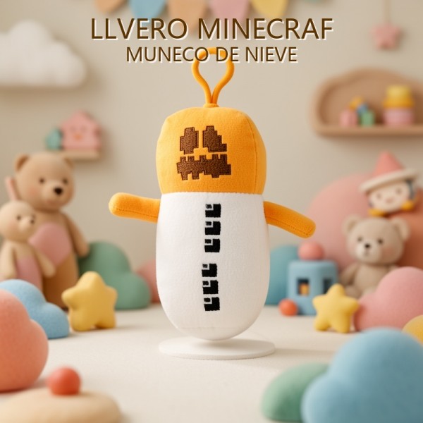 LLAVERO MINECRAFT MUÑECO DE NIEVE