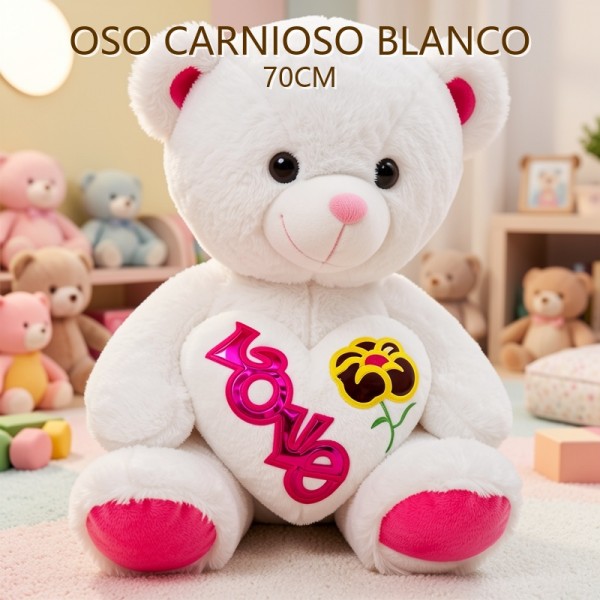OSO CARIÑOSO BLANCO 70CM