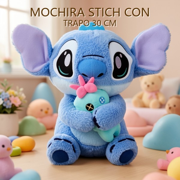 MOCHILA Stitch CON TRAPO 30 CM