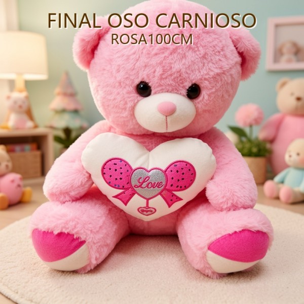 FINAL OSO CARIÑOSO ROSA100CM