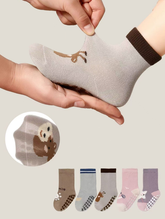 AA1475 MEDIAS DE BEBE ALGODON CON ANTIDESLIZANTE - X12