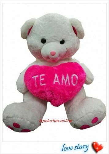 Oso con corazón gigante 100cm sentado súper Grande!!!