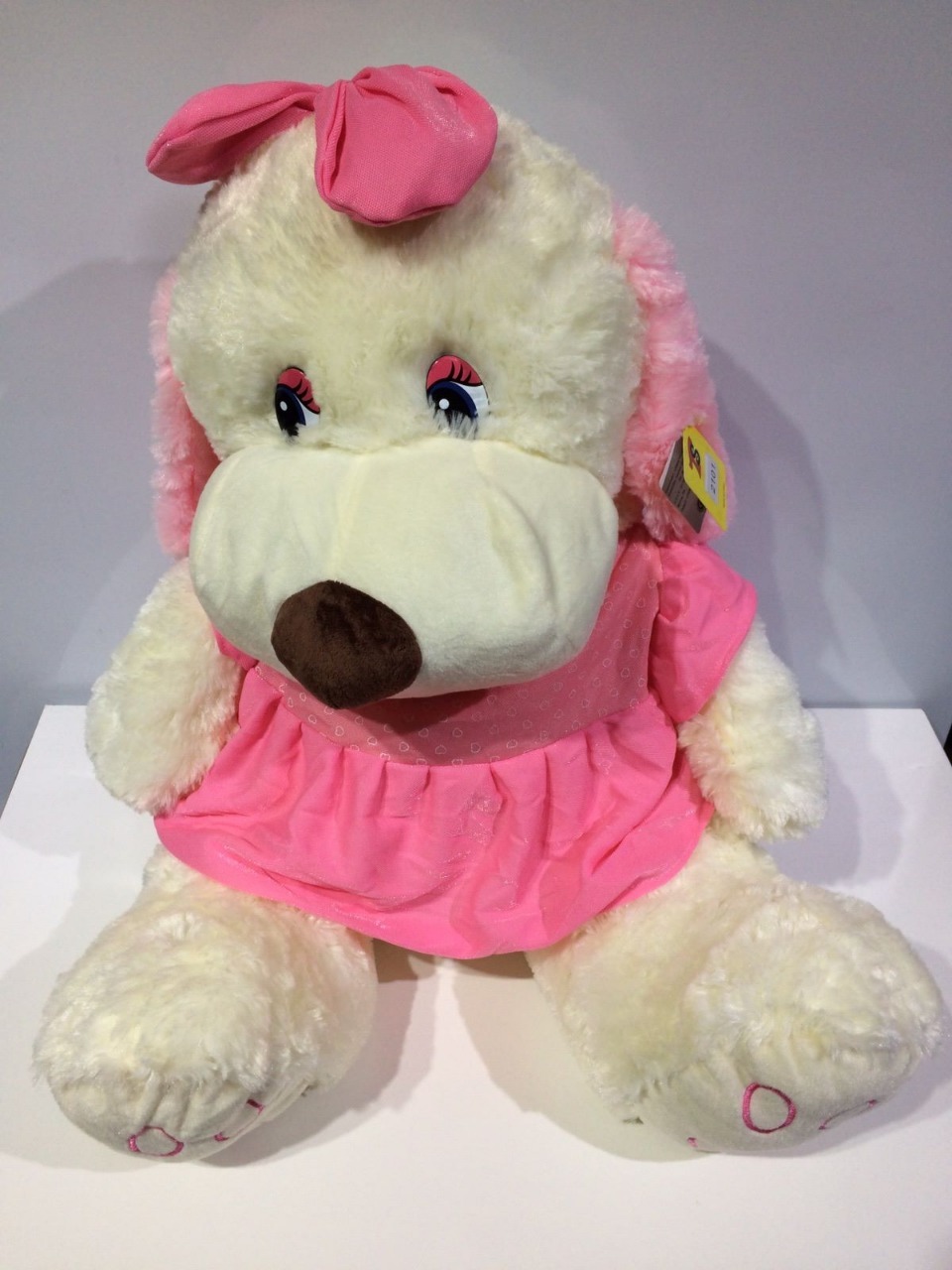 Perro con vestido y moño 3 colores