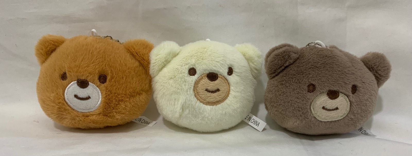 Llavero cabeza oso 3 colores