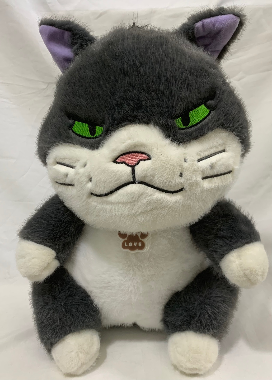 Gato con ojo verde 2 colores 35cm